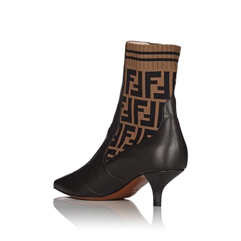 brown leather fendi|Fendi leather ankle boots.